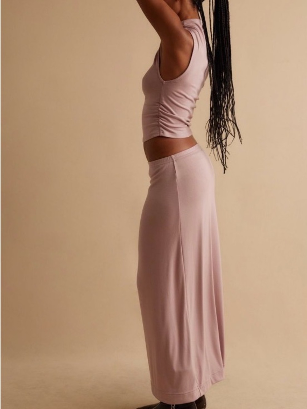 Free People Free-est Good Feels Maxi NWOT Size S. Retail $78 Lavender Smoke - Picture 3 of 3